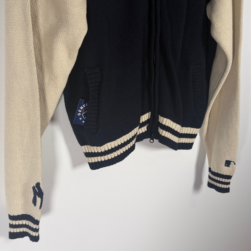 NWOT New York Yankees Navy and Cream Varsity Jacket - Picture 3 of 10